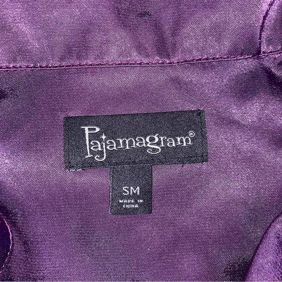 Pajamagram Satin Pajama Set Purple Ultra Soft sz Small - Picture 2 of 15